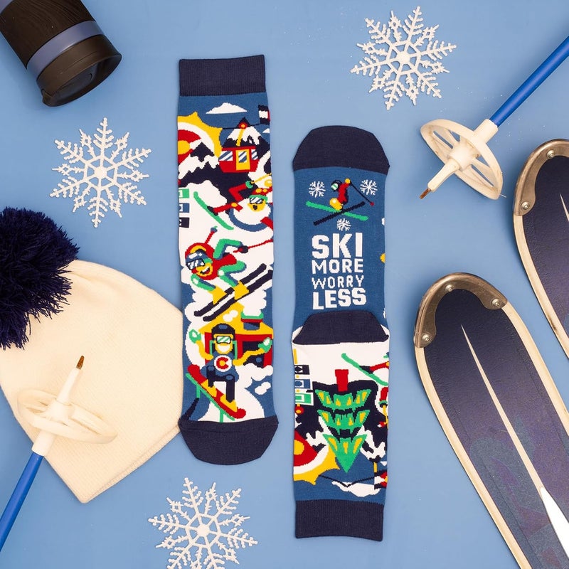 Lavley Ski Socks - Funny socks for skiers and snowboarders - Unisex novelty gift - Great for birthdays or holidays - Image 3